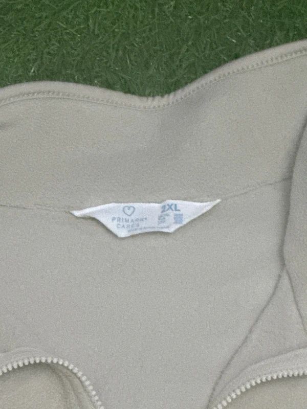 Primark Cares beige half zip fleece top XXL