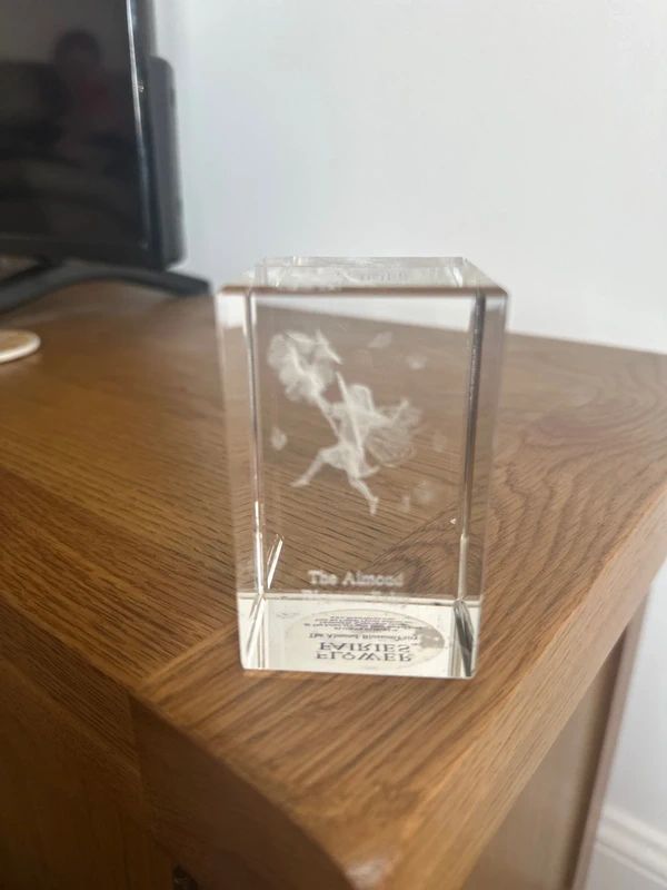 Flower Fairies, The Almond Blossom Fairy, 3D Crystal Paperweight, Cicley Mary Barker