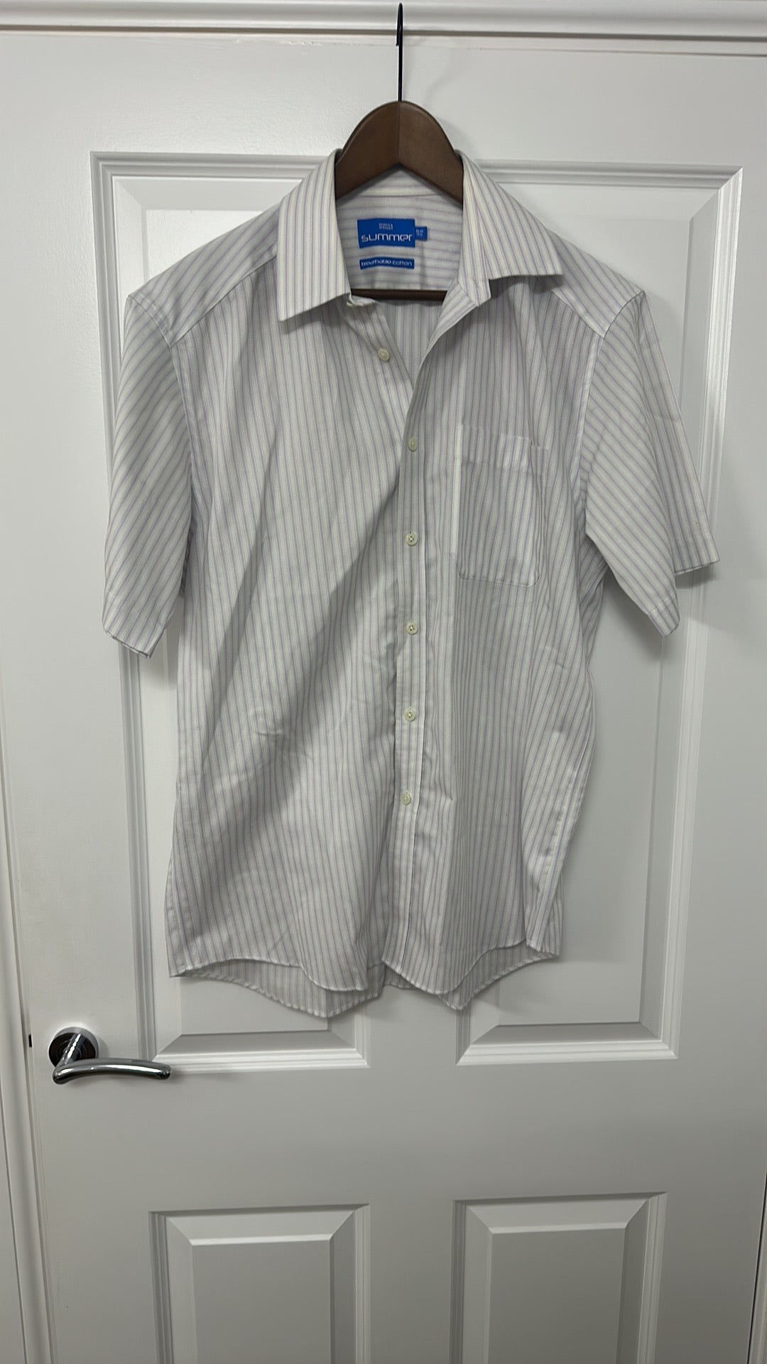 Marks & Spencer Summer Striped Short Sleeve Shirt size 39-40