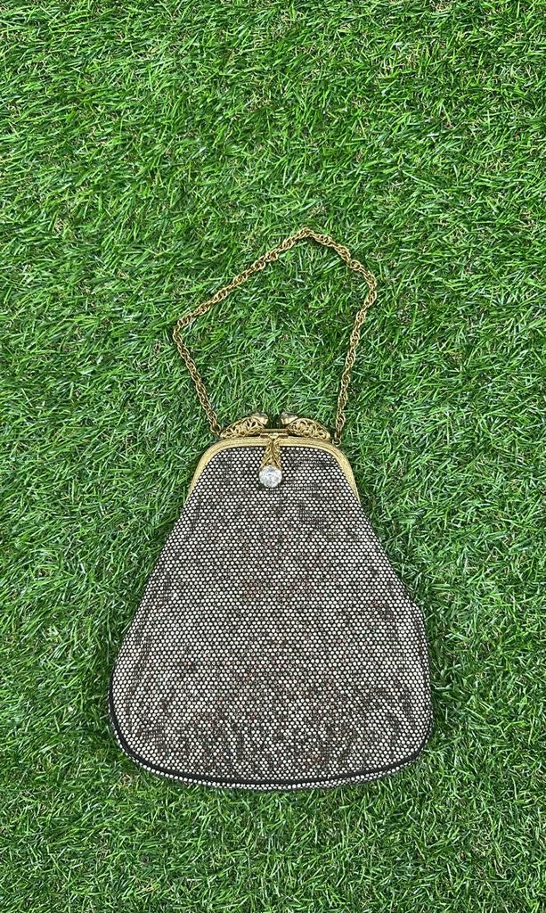 Vintage Bagcraft Evening Handbag with Gold Chain