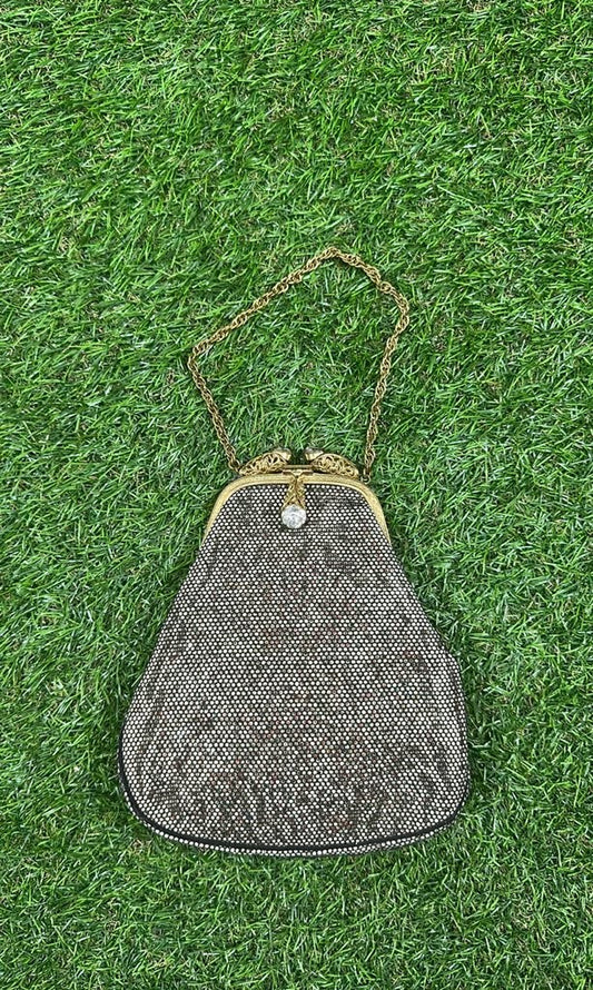 Vintage Bagcraft Evening Handbag with Gold Chain