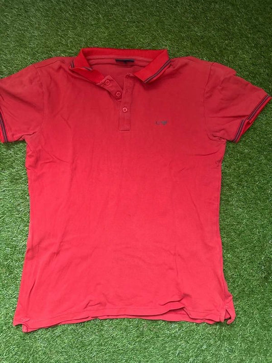 Armani Jeans red polo shirt size L