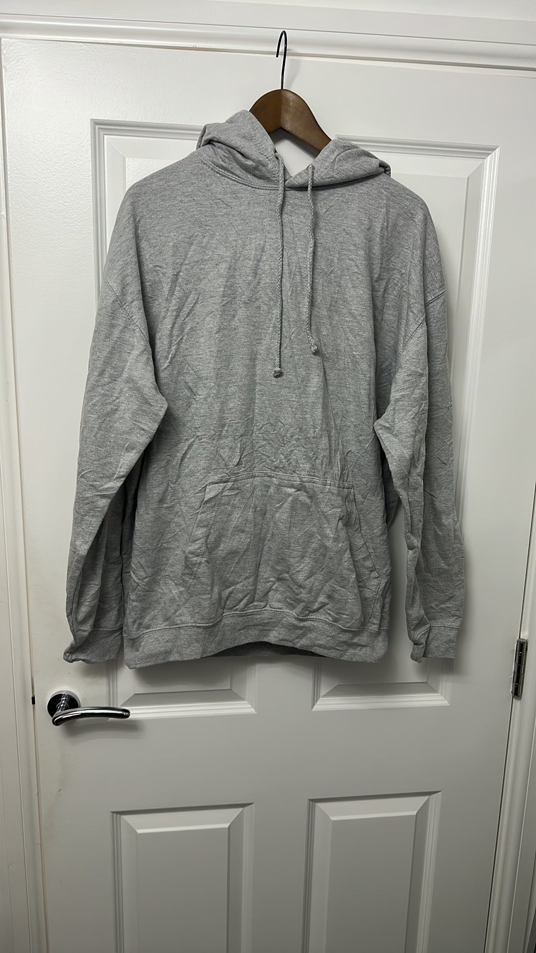 Classic Heather Grey Oversized Pull-Over Hoodie - XL