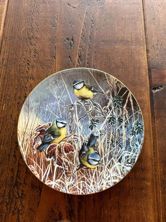 Coalport "Winter Bluetit" collector plate "Frosty Mornings" limited edition collection