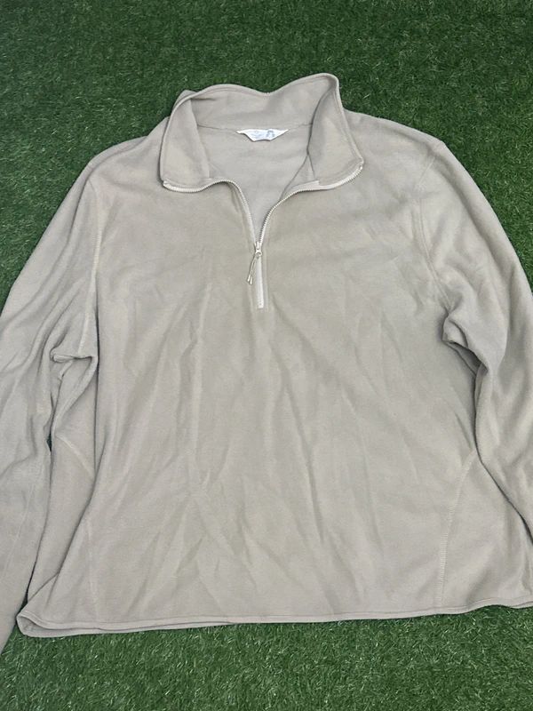 Primark Cares beige half zip fleece top XXL