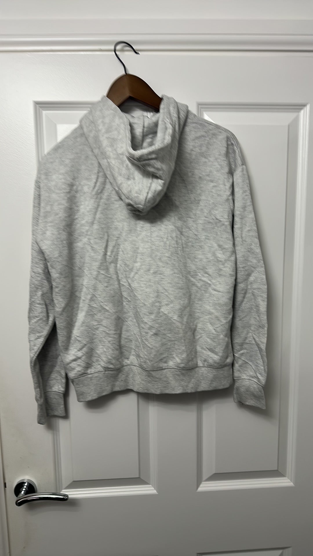 Boohoo Woman Slogan Hoodie in Heather Grey size Small