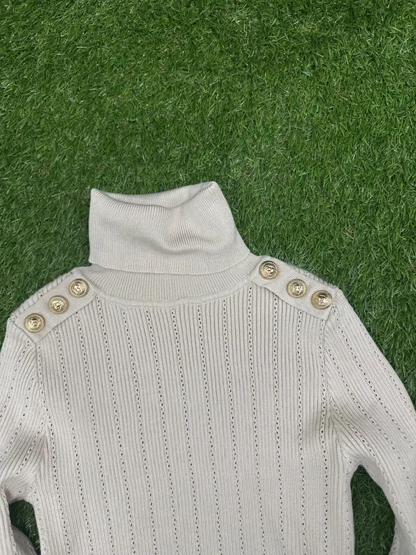 Drôle de copine Paris cream turtleneck top S/M