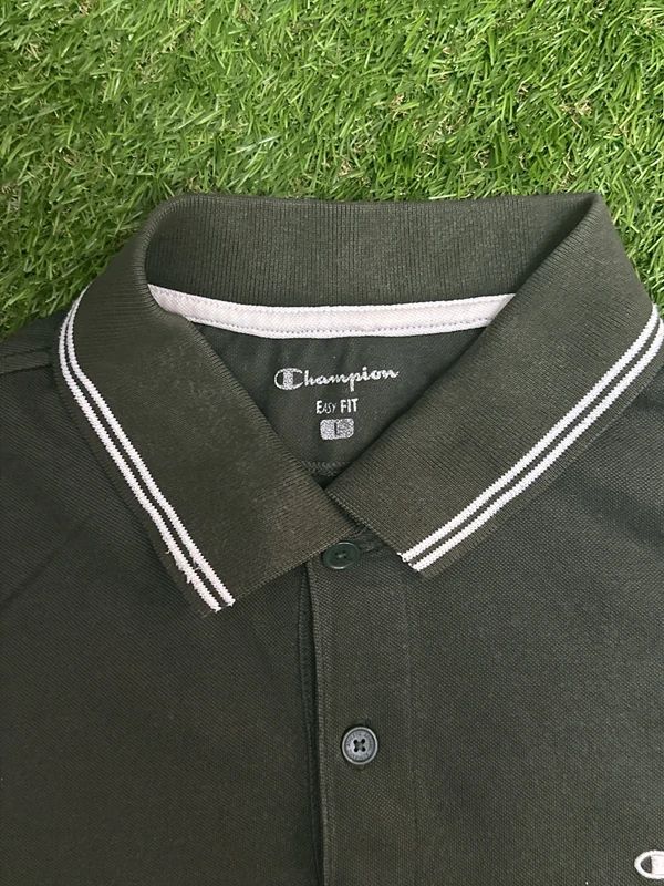 Champion easy fit large green polo shirt