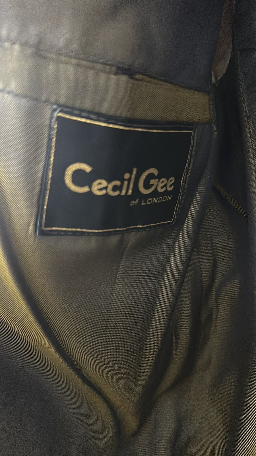 Vintage Cecil Gee of London Herringbone Wool Blazer 38 inch chest