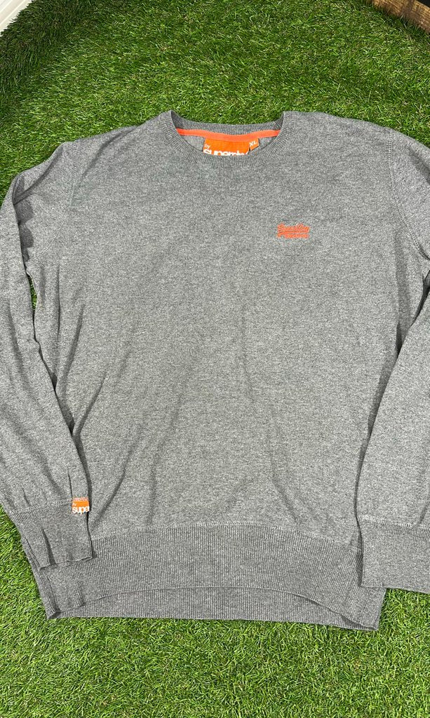 Superdry Men's Gray Crew Neck Sweater XL