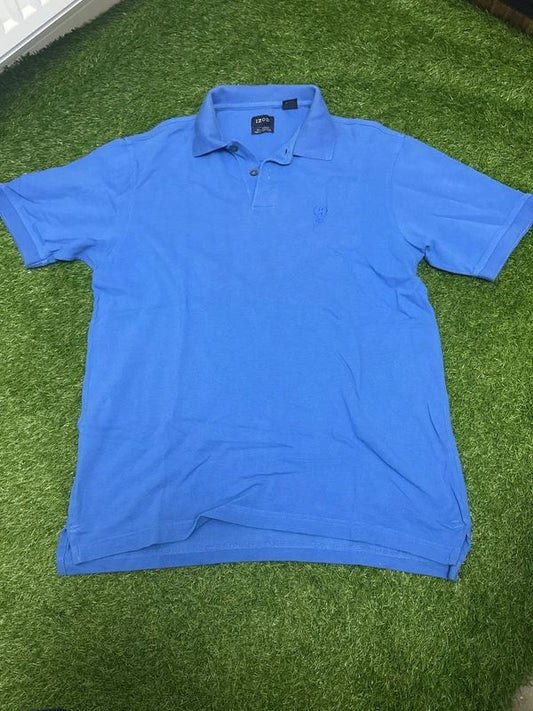 IZOD blue short sleeve polo shirt size M