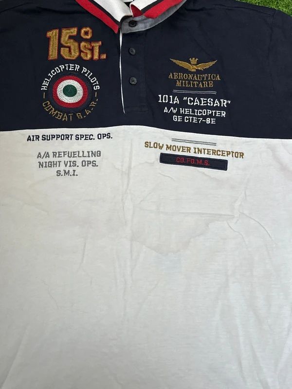 Aeronautica Militare Large polo shirt features iconic embroidery