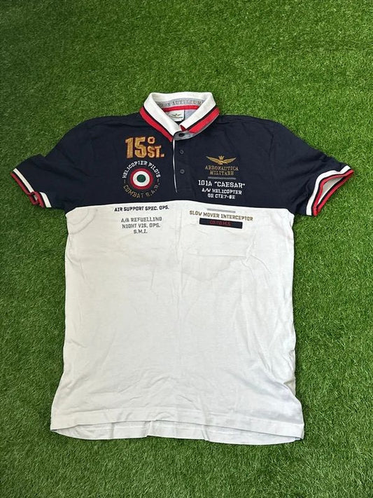 Aeronautica Militare Large polo shirt features iconic embroidery